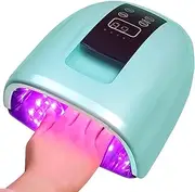 90W UV Nail Lamp, Rechargeable Nail Dryer UV Light with Automatic Sensor/4 Timer Setting, Large Capacity-15600mAh