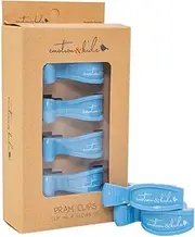 Emotion & Kids Pram Clips, Blue (Pack of 4)