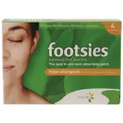 Footies by Thinklife Japanese Detox Foot Patches Hypo-Allergenic 4 Patches