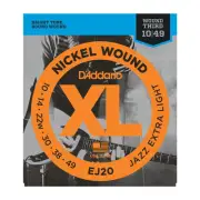 D'Addario EJ20 XL Nickel Wound electric guitar strings, Jazz Extra Light