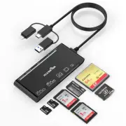 Multi Card Reader for SD, CF, XD, Micro SD, MS Cards, 7 in 3 Memory Card Read...