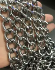 3meter In Bulk silver Huge 12.5mm Stainless Steel Cuban Curb Chains Findings DIY