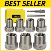 9-Piece Stripped Bolt Remover Set with Sandblasted Finish – Durable & Efficient