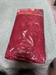 Holiday Style Red Jacquard Tablecloth Polyester 52 In X 70 In New