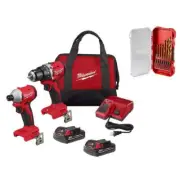 Milwaukee Compact Drill/Impact Combo Kit 18V Lithium-Ion Brushless Cordless