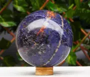 Beautiful 165MM Blue Sodalite Stone Minerals Crystal Metaphysical Sphere Ball