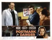 Postmark For Danger Lobby Card center Robert Beatty Geoffrey K- 1955 Old Photo