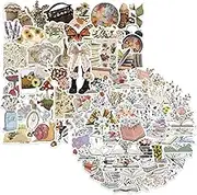 100Pcs Vintage Stickers, Aesthetic Flower Book Stickers for Scrapbook Journaling Water Bottles Laptop, Scrapbooking Supplies Kit, Waterproof Vinyl Bullet Junk Journal Stickers for Kids Adults
