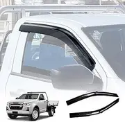 X-CAR Weathershields for Isuzu DMAX D-MAX Single Cab 2020-2025 Car Weather Shields Wind Deflectors Window Sun Visor