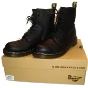 New in Original Box DR. MARTENS 1460Y BLACK AIR WAIR ZIP-UP/LACE-UP BOOTS Size 6