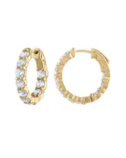Diana M. Fine Jewelry 18K 4.30 ct. tw. Diamond Hoops
