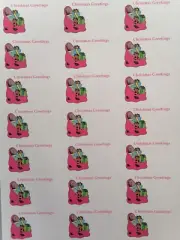 CHRISTMAS A4 Peel-off Labels for making Gift Cards - Christmas Greetings