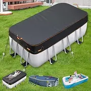 Neuradical 12×24 Ft Oval Pool Covers for Above Ground Pools, Oval Pool Covers for Rectangular Frame Pools, Outdoor UV Protection, Waterproof, Weatherproof and Dustproof Swimming Pool Cover