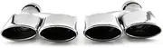 1 Pair Exhaust Tip Stainless Steel Silver Muffler Tip Compatible For Benz W164 ML300 ML350 ML500 Rear Diffuser Nozzles TailPipe
