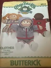 BUTTERICK #6511 - CUTE 16" CABBAGE PATCH KIDS WARDROBE-CLOTHING PATTERN FF