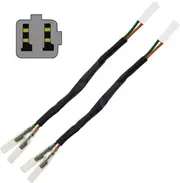 TDR 2pcs Indicator Wire Adaptor Leads Connector LED Adapter Kawasaki Z1000 Z125 Z250 Z300 Z650 Z900 ZX6R ZX10R Ninja KLR650 Versys ZR750 Z750 Z800 ER6N Rubber Wiring Loom
