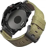 Compatible With Garmin, Canvas Watch Band Sports Strap For Fēnix/Instinct/Tactix/Vivoactive/Approach/MARQ/Quatix/D2/Forerunner/Enduro, Tough Replacement Band For Men, 20/22/26MM