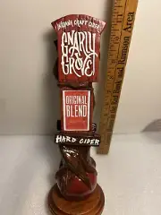 RARE GNARLY GROVE HARD APPLE CIDER ORIGINAL BLEND draft beer tap handle. INDIANA