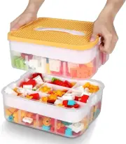 Uandhome Toys Organizer Storage Case, Stackable Storage Container Compartment...