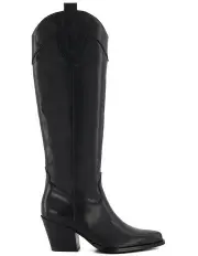 [Dune London] Tennessee Western Knee High Boots in Black