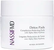NassifMD Detox Pads - Complexion Perfecting Face Pads- Exfoliate, Even Skin Tone, Reduce Pores, & Removes Makeup