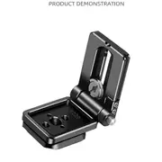 Folding DSLR Camera L Bracket Adjust Angle, Cameras Quick Release Plate Suitable for Various Cameras Stabilizers Black