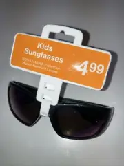 Foster Grant BOYS Black/Blue Translucent Wrap Sunglasses 100% UVA/UVB New