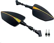 Motorcycle Handlebar Mirror Motorcycle Rearview Mirror Side Mirrors XJ6 F N XJ 6(Gold10)