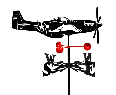 SWEN Products Farrell Series P51 MUSTANG AIRPLANE Steel Weathervane