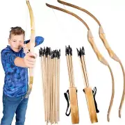 Wooden Bow & Arrow Set for , Archery Set for Boys Girls Youth, Bow & Arrow Se...