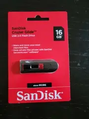 SANDISK USB 2.0 FLASH DRIVE CRUZER GLIDE 16GB Sealed in Blister Pack