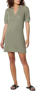 [The Drop] Women's Melia Collared Crochet Micro Mini Dress Vetiver, 4X, Plus Size