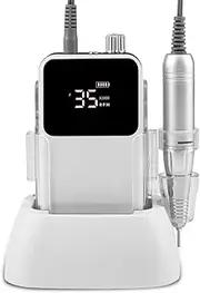 KIARA SKY Nail Drill-Portable Professional Drill-Electric File-polishing, Removal-for Salon Home (Premium Brushless Motors, White)