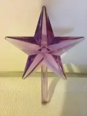 PURPLE Large Classic Star Ceramic Christmas Tree Topper