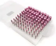100 pcs Abrasive Stone Points Electric Grinding Dremel Accessories Polishing Grinding Head Wheel Tool Kit For Dremel Rotary Tool (Red)