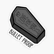 Pierce the Veil, Bulletproof Vinyl 3" Die Cut Sticker