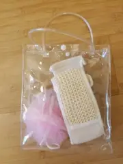 2 Pcs Bath Body Shower Exfoliating Detailer Tool Sponge,Back Strap Scrubber,New