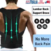 Back Brace Posture Corrector for Men and Women Lumbar Adjustable Posture Unisex
