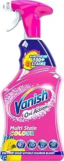 [Vanish] Oxi Action Pre-Treat For Tough Stains, Fabric Stain Remover Spray, Effective On 100+ Stains, Chlorine Bleach Free Formula, Safe on Everyday Fabrics, 500 ml, Pack of 1