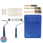Pro Grade Paint Roller Kit, Brush and Roller,10 Piece Set, Wall Painting Naps