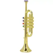 Mini Trumpet Golde Coated Children Kids Music Toy Gift Wind Instrument USA