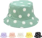 [Sinsinfuns] Kids Sun Hat Cute Flower Toddler Bucket Hat for Girls Boys Summer Sun Protection Cotton Beach Hat