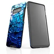 For Samsung Galaxy S10+ Plus Case Armour Cover, Blue Mirror