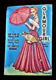 Vintage Original 1941 Whitman Glamour Girl by Queen Holden Paper Doll Set UNCUT