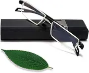 Reading Glasses Half Frame Readers - Fashion Rectangular Best Designer Readers of Men&Women Choose Your Magnification +1.0