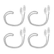 Napkin Chain Napkin Holder Napkin Clips Chain Flexible Lanyard Neck Strap8641