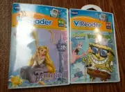 Vtech VReader Disney Tangled & SpongeBob Cartridge NEW Sealed