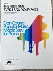 1977 THE FIRST TIME EVER I SAW YOUR FACE Sheet Music EASY PIANO by Ewan MacColl