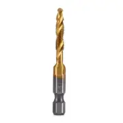 M5x0.8mm Hex Shank Titanium Plated HSS Screw Thread Metric Tap Drill Bits3938