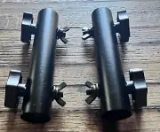 7" Keyboard Stand Extension Adaptors with 2 Knobs Black (set of 2)